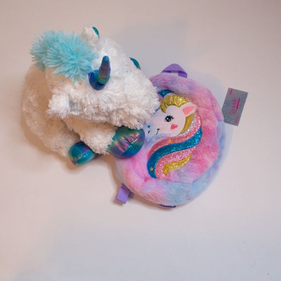 Unicorn Stuffed Animal and Unicorn Backpack - Picture 1 of 4